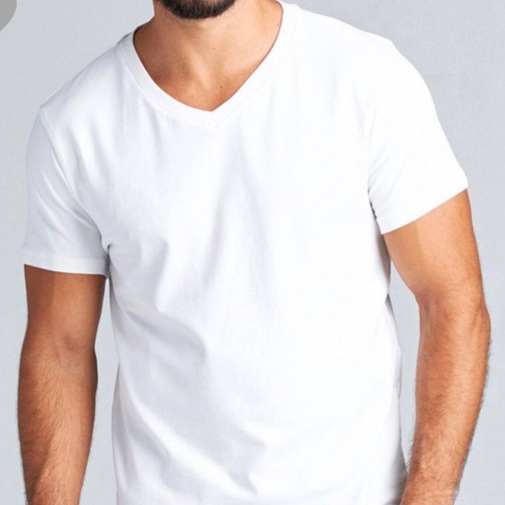 Color Story Short Sleeve V-Neck Basic Tee